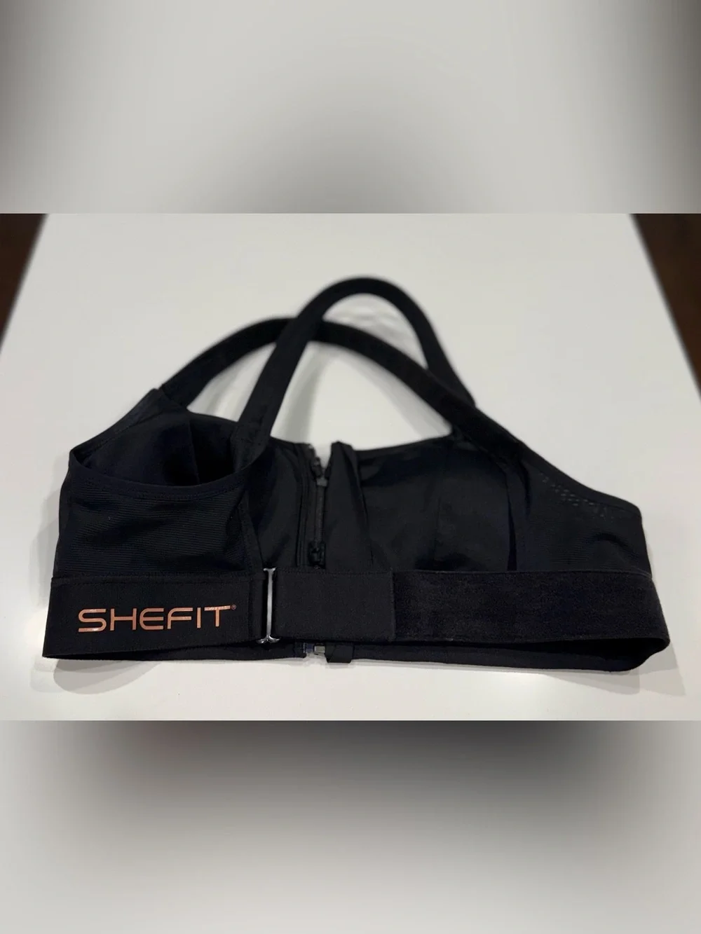 SHEFIT LUXE Black High Support  Sports Zip Front Adjustable Sports Women’s Bra